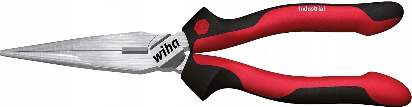 Pinca të holla Wiha Z 05 0 02, 160 mm, Çelik, Dorezë e kuqe