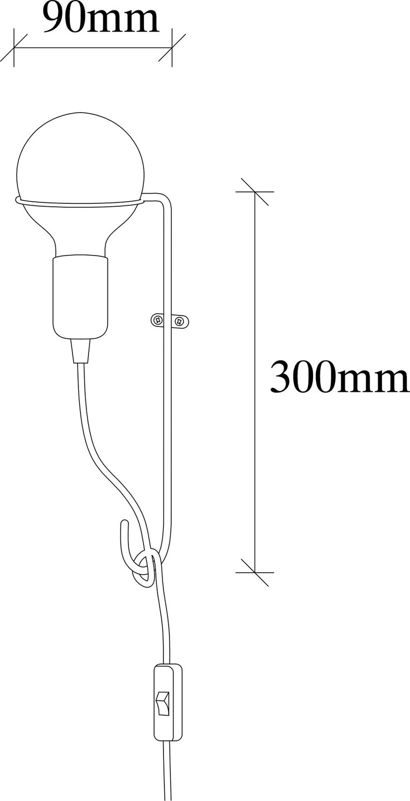 Llambë muri Opviq, Pota - 3663, krom, 9x15x30cm Llambë muri Opviq, Pota - 3663, krom, 9x15x30cm