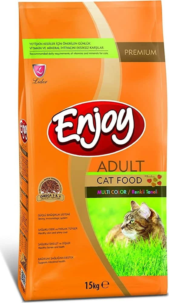 Ushqim për mace Enjoy, me shije pule, 15 kg