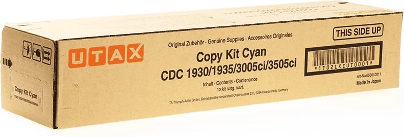 Toner, Utax 653010011, rendiment 15000 faqe, standard, cyan