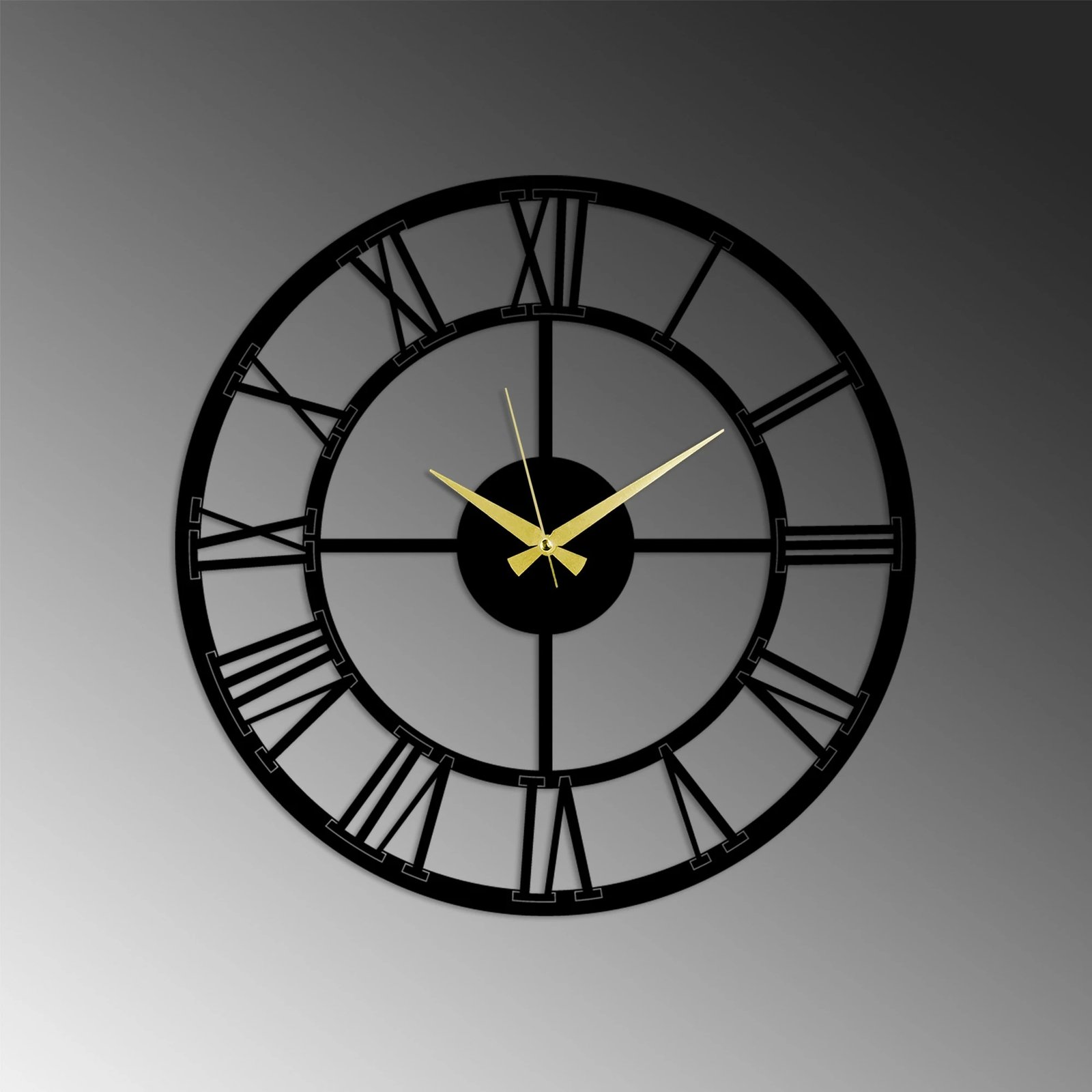 Orë muri dekorative metalike, Wallity, Pari, ngjyrë e zezë