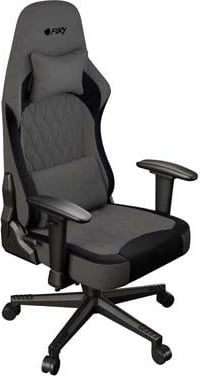 Karrige gaming, Natec Fury, Shinai S8 NFF-2360, pëlhurë e frymëmarrshme, krahë të rregullueshëm, jastëk lumbal dhe qafe, gri