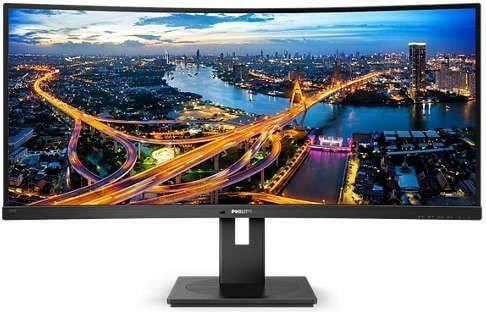 Monitor Philips 346B1C, 34", VA, Curved, UltraWide QHD, USB-C, HDMIx2, DPx2, i zi