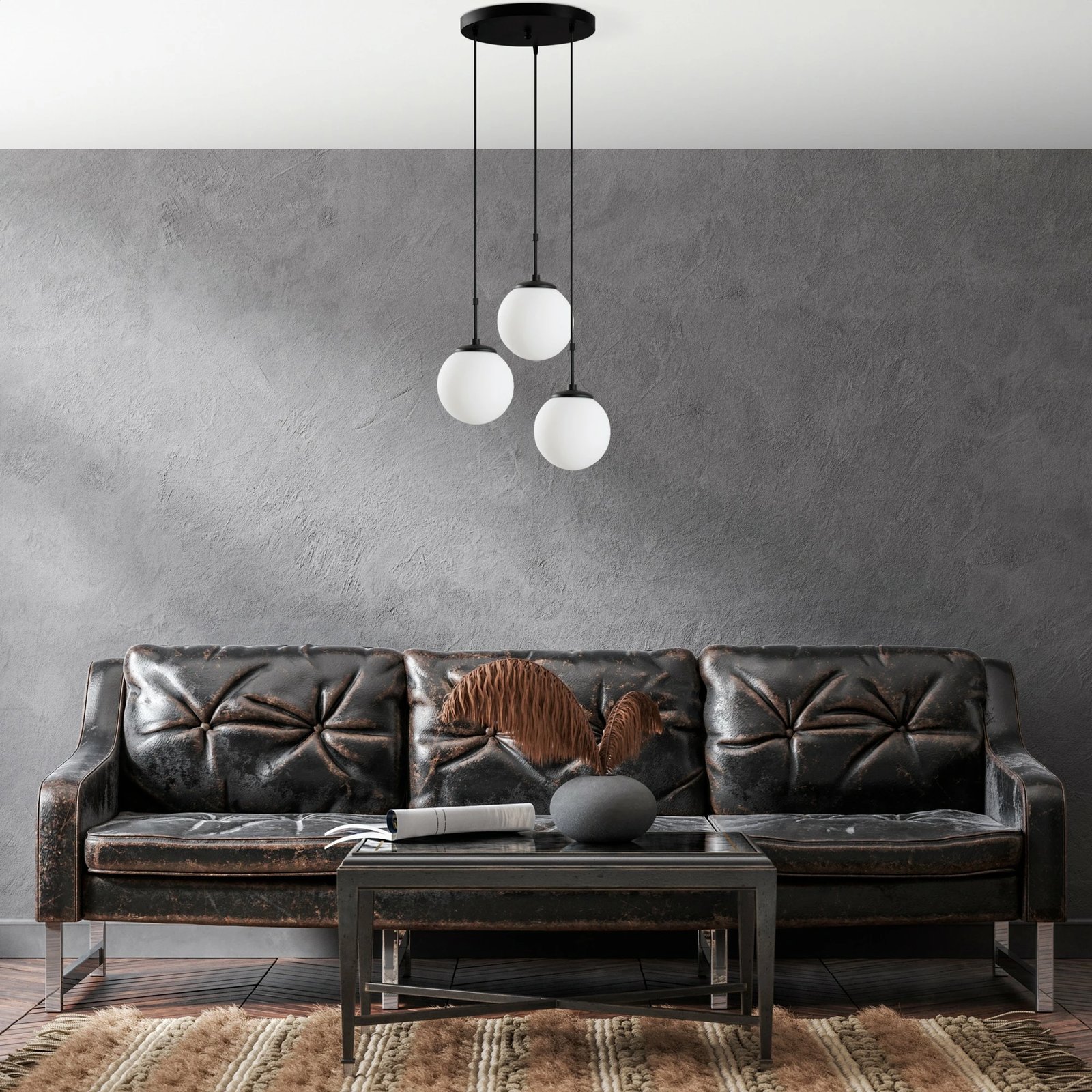 Llambë tavani Opviq Orbital, ngjyrë e zezë, 45x45x120cm