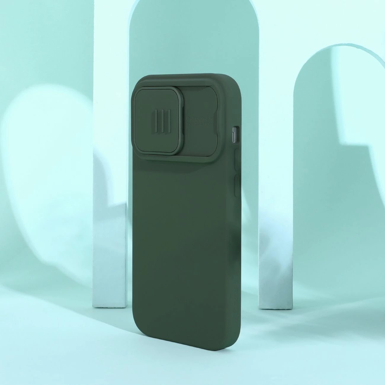Mbështjellës Nillkin CamShield Silky Silicone për iPhone 14 Pro Max, Silikon, Kaltër
