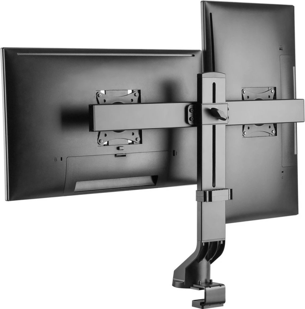 Mbajtës për dy monitorë Maclean MC-854, metal, i zi