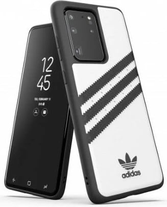 Mbështjellës Adidas OR Molded Case për Samsung Galaxy S20 Ultra, Bardhë e Zi