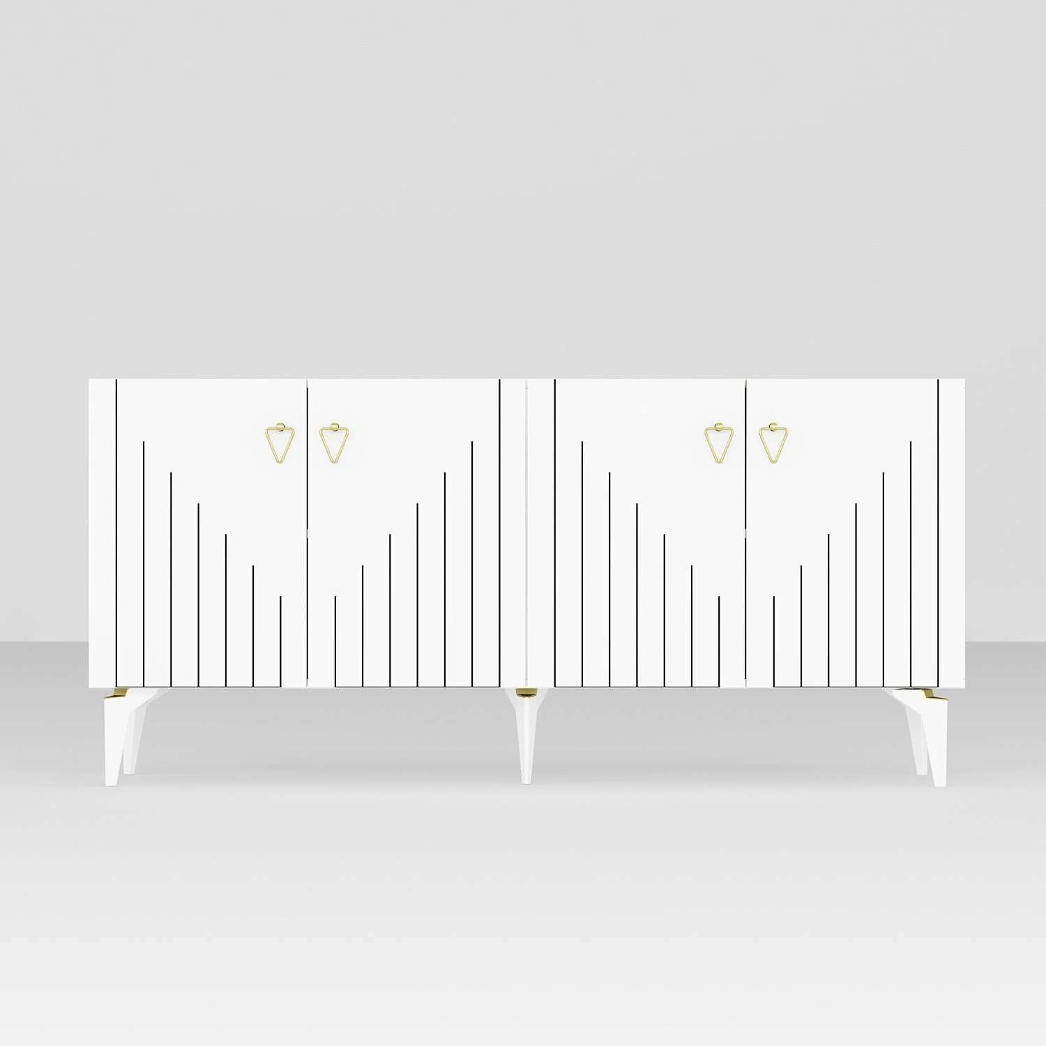 Konsolë e bardhë me të artë, Skye Decor, 150x79x40cm