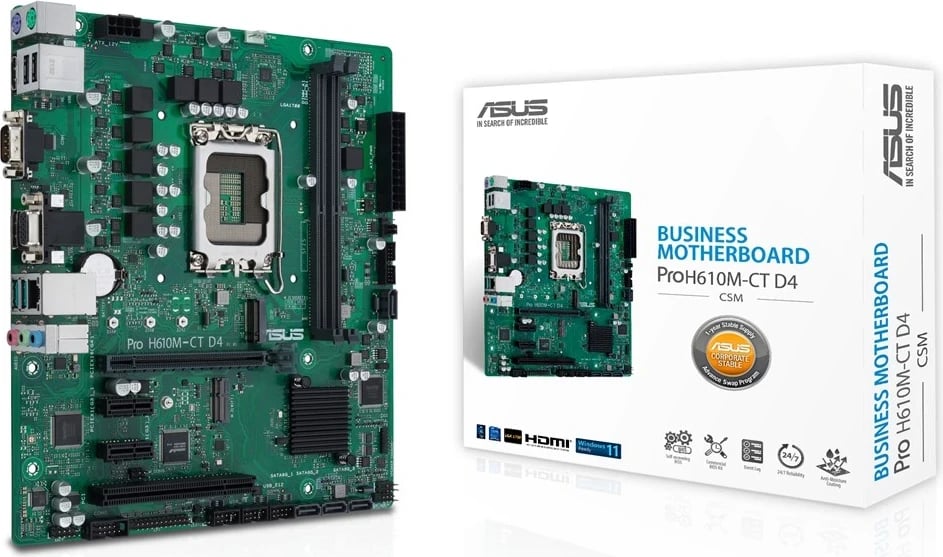 Pllakë amë ASUS PRO H610M-C D4-CSM, Intel H610 LGA 1700, micro ATX