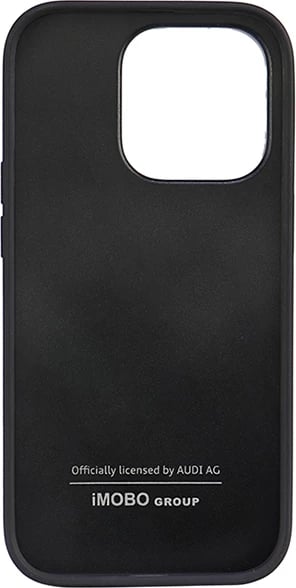 Mbështjellës Audi për iPhone 14 Pro 6.1", lëkurë sintetike, i zi