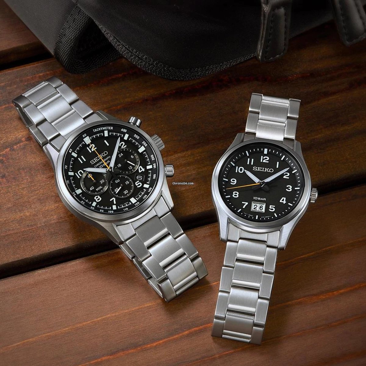 Orë dore për meshkuj SEIKO SSB447P1, argjendtë