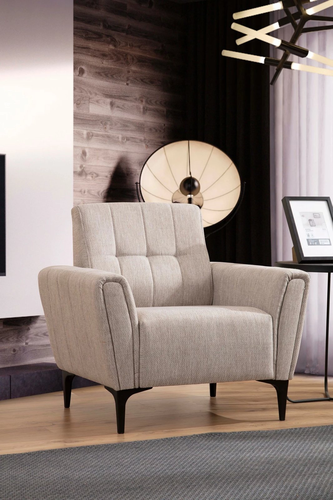 Karrige një vendëshe Hamlet, bezhë, Atelier del Sofa