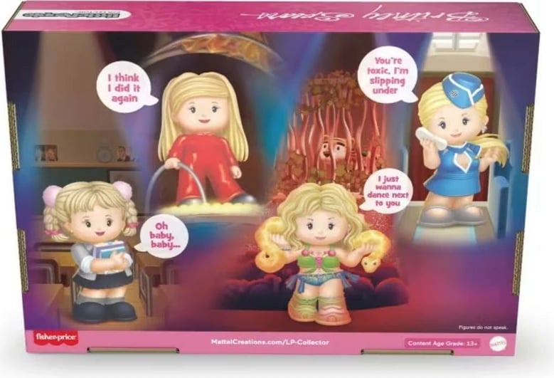 Set figurina koleksionuese Fisher Price Little People Collector Britney Spears, 4 copë