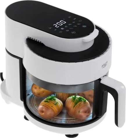 friteze ajri Adler AD 6316 3L halogjen 80–200°C 8 programe LED touch 1400W, e bardhë