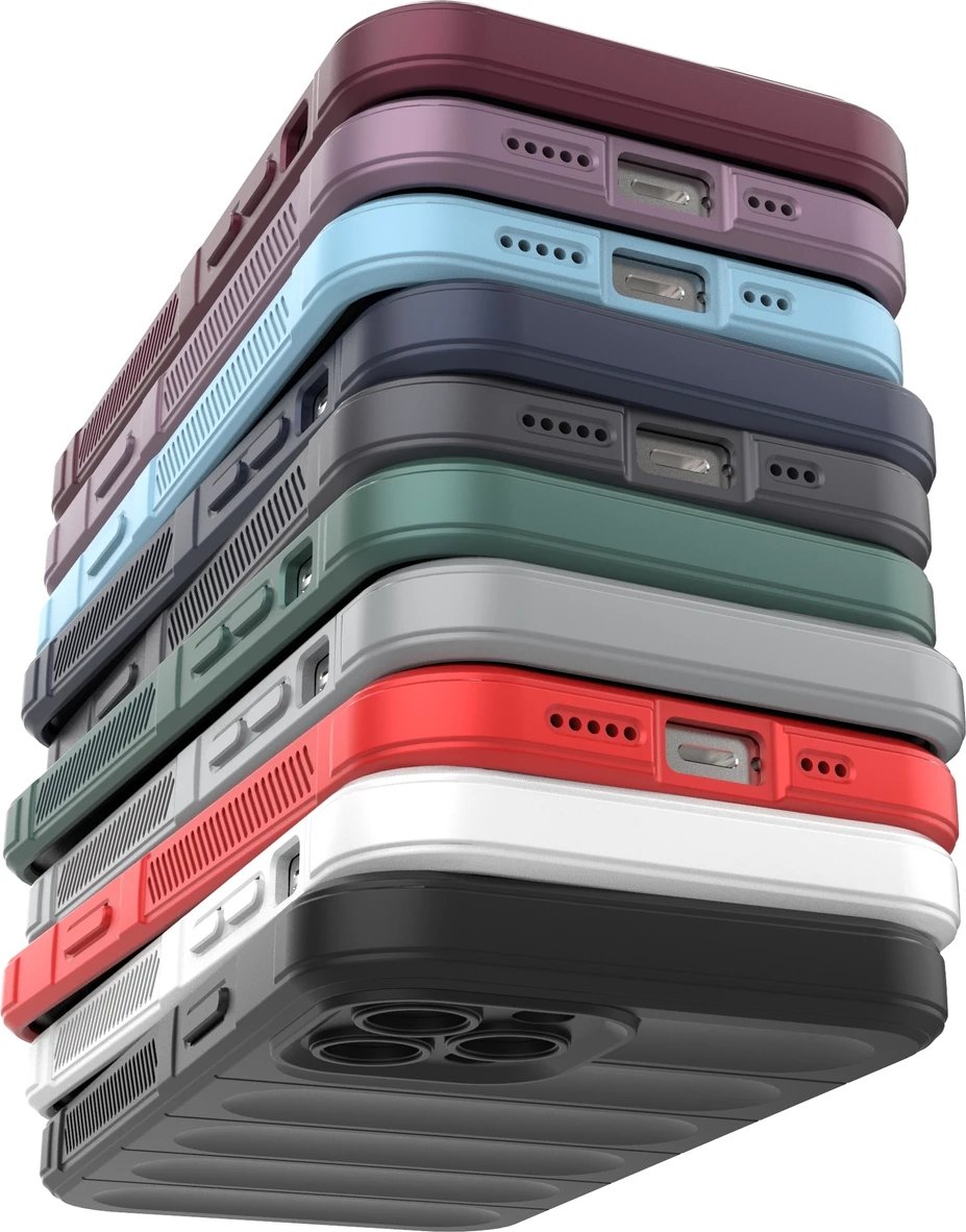 Mbështjellës Hurtel Magic Shield Case për iPhone 12 Pro, fleksibil, i blinduar, i kuq