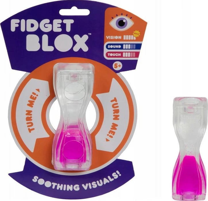 Lodër sensorike Fidget Blox Goliath Turn Me, plastikë, rozë