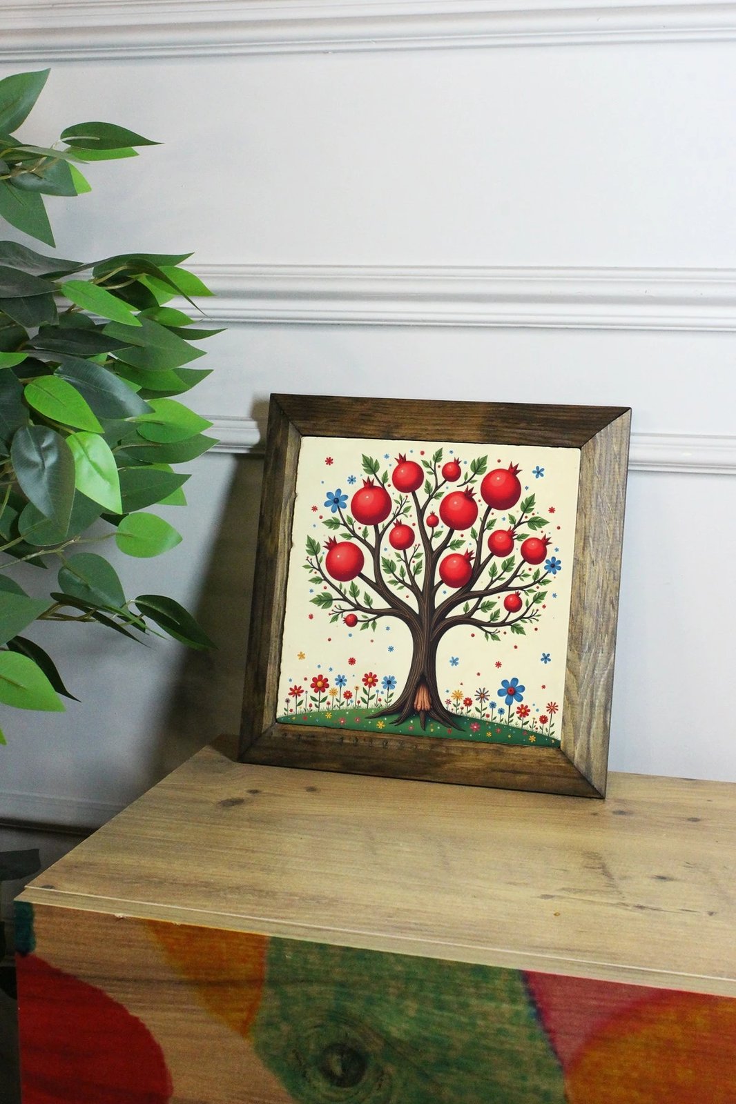 Pikturë dekorative me kornizë, Wallity, Ersytastablo35 - 16, shumëngjyrëshe, 15.5x15.5cm