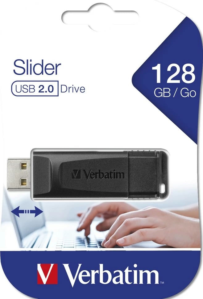 USB stick Verbatim Slider 128GB, USB 2.0, i zi