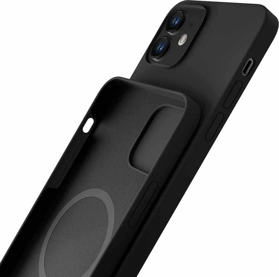 Mbështjellës silikon për celular 3mk Protection për iPhone 12 mini, i zi