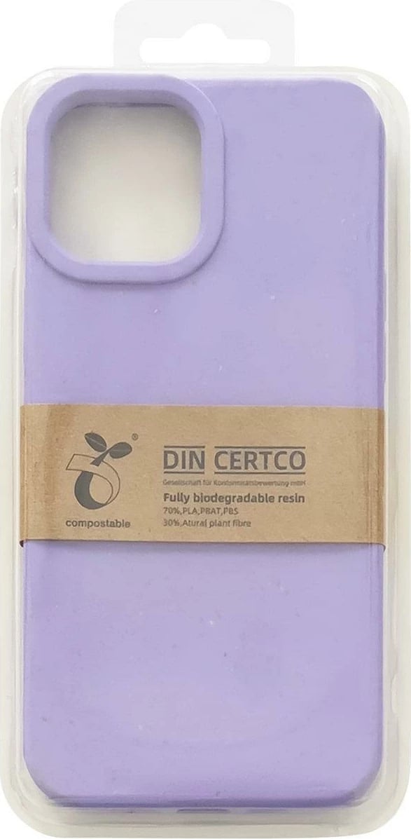 Mbështjellës Hurtel Eco Case për iPhone 14 Plus, silikon i biodegradueshëm, vjollcë