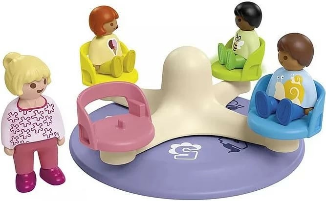 Set lodrash Playmobil Junior 71701, karusel me numra, plastikë, 5 pjesë