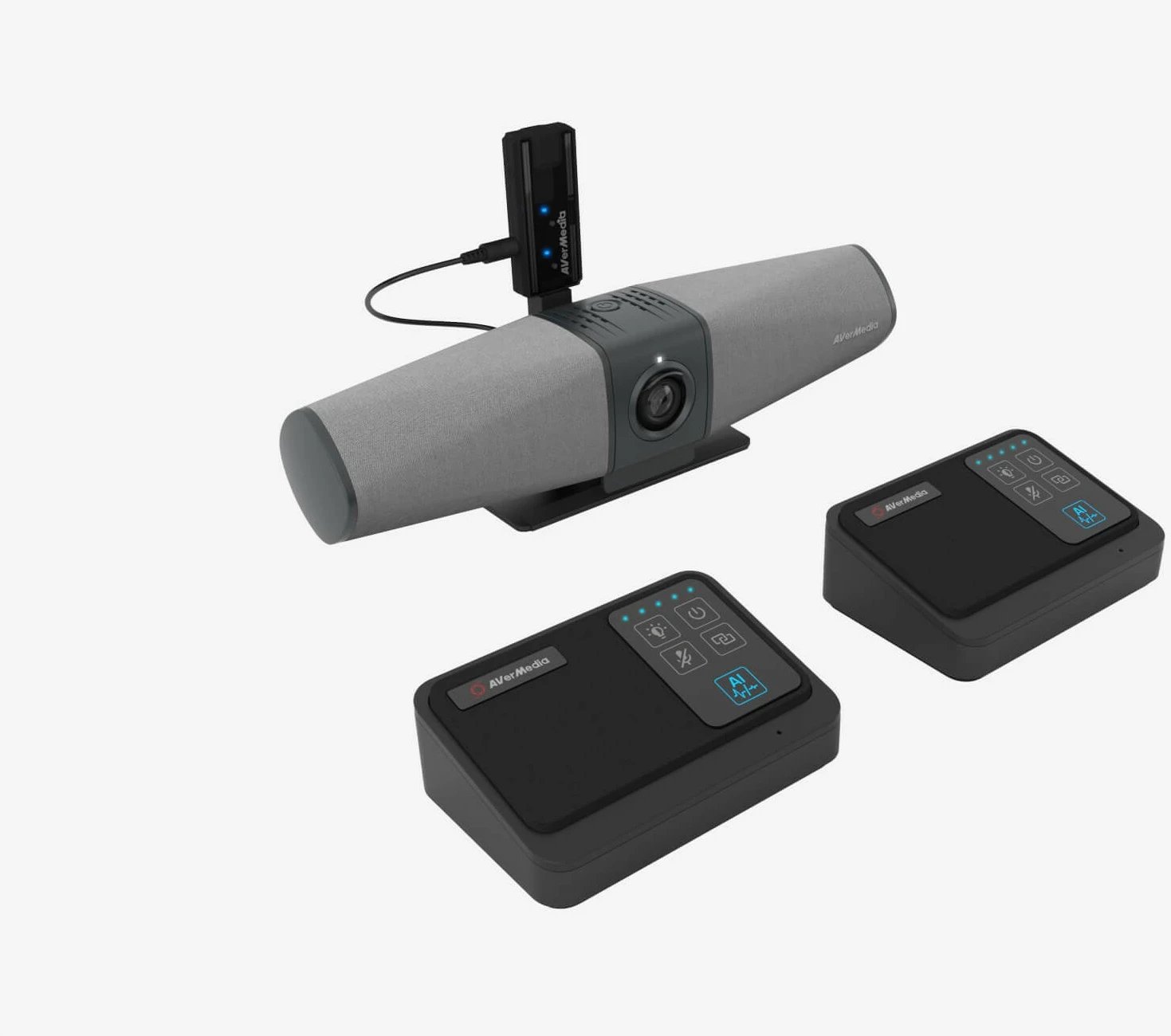 Set mikrofonash AVerMedia AW111, omnidireksional, USB-C, 20 orë, i zi