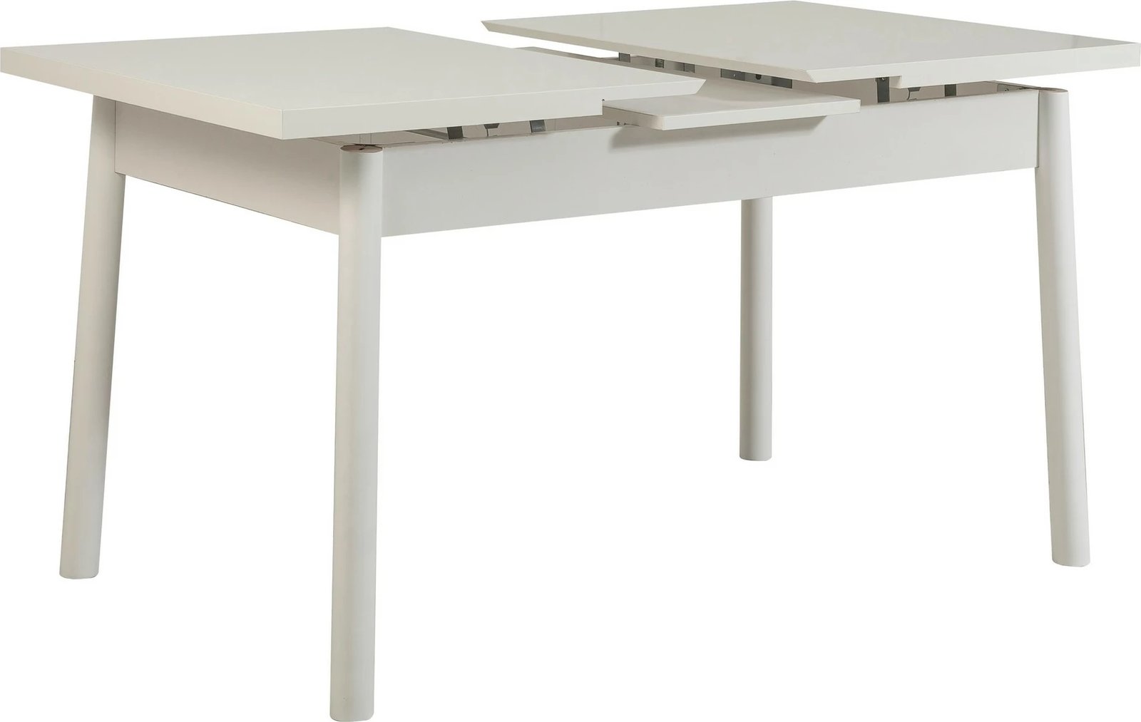 Tavolinë ngrënieje e zgjatshme Hanah Home, Santiago, e bardhë