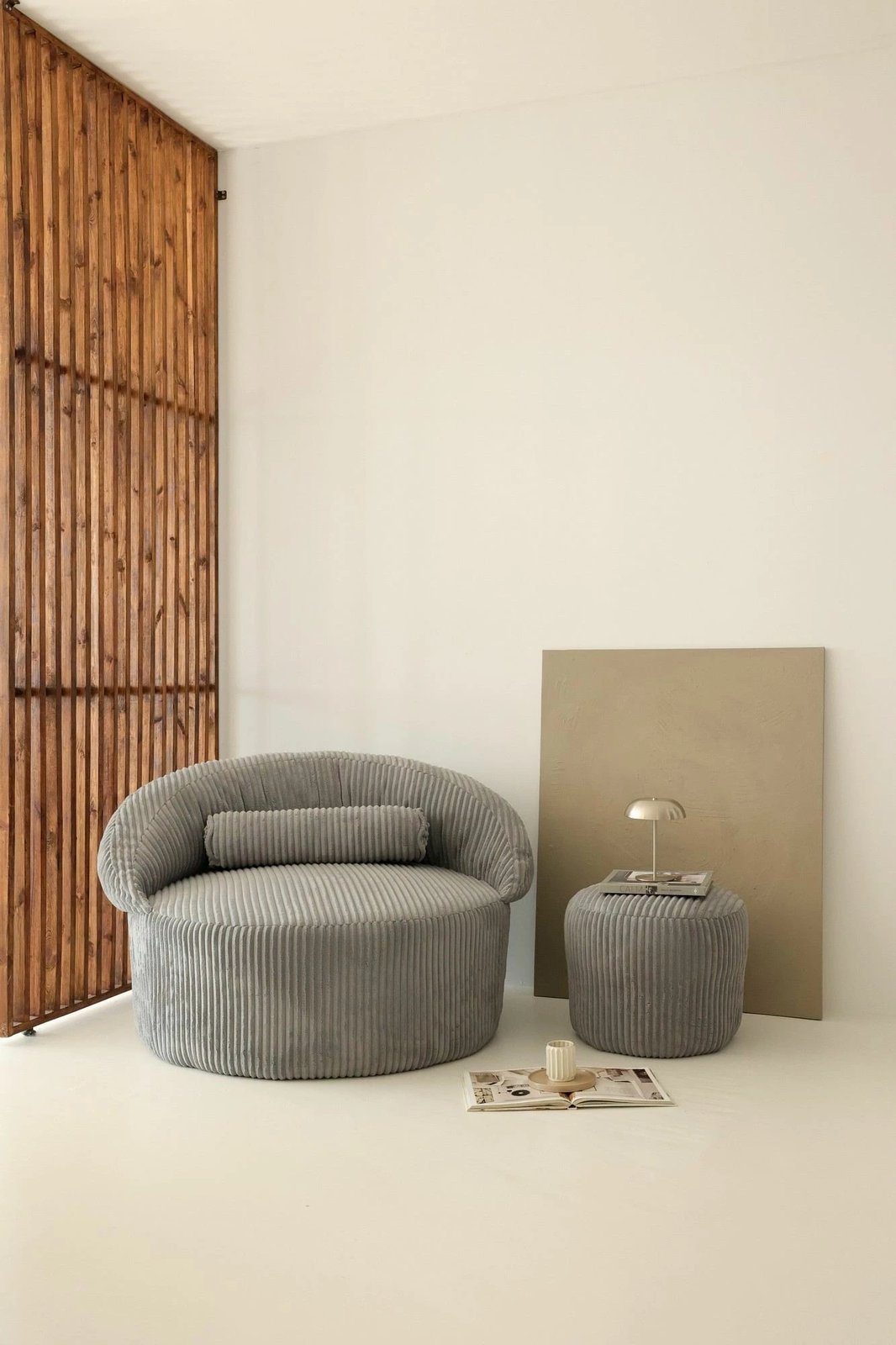 Set divan një vendësh me puf, Atelier del Sofa, anthracite