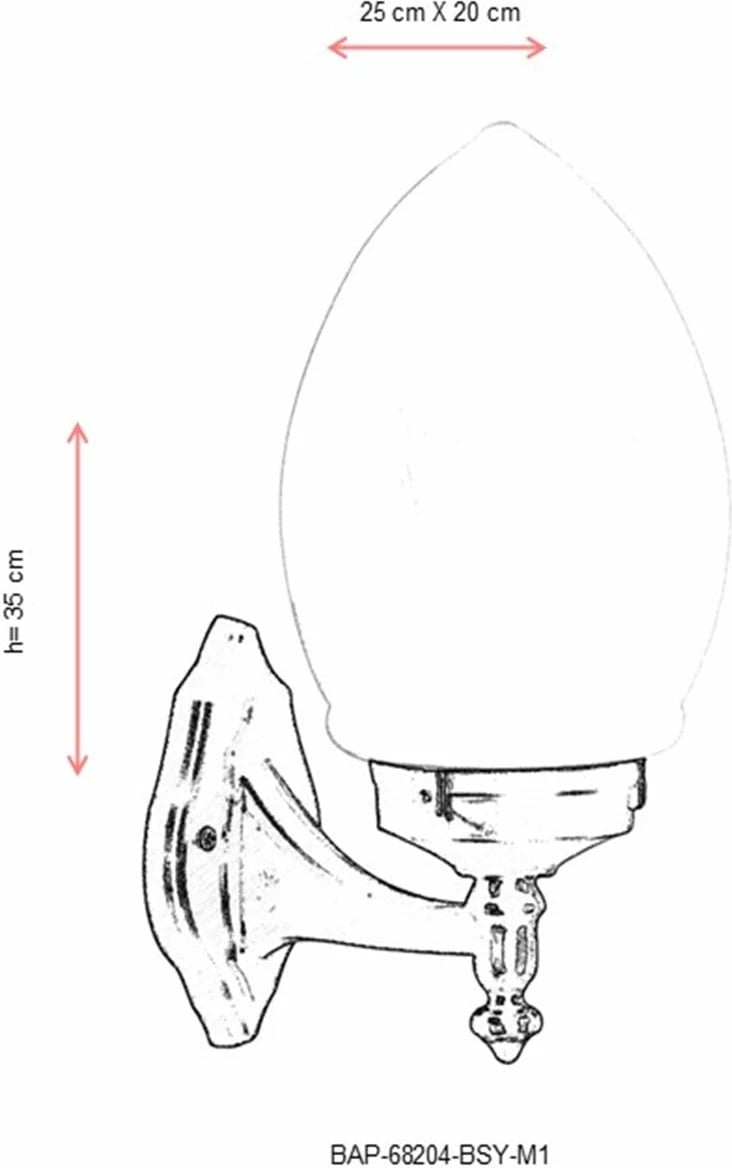 Llambë muri për jashtë, Opviq, BAP-68204-BSY-M1