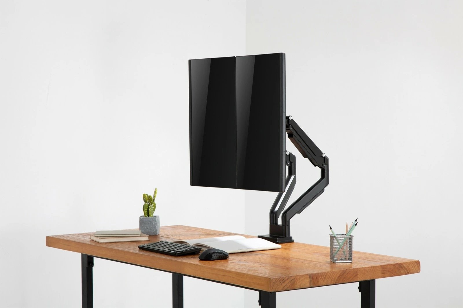 Krah tavoline për dy monitorë Digitus DA-90395, 15-32", i zi mat Krah tavoline për dy monitorë Digitus DA-90395, 15-32", i zi mat