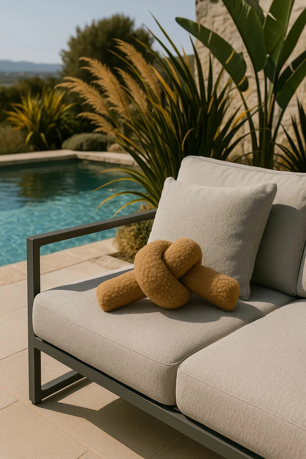 Jastëk dekorativ, ngjyrë kafe, Evila Originals, Ask Dugum, 44x22x18cm