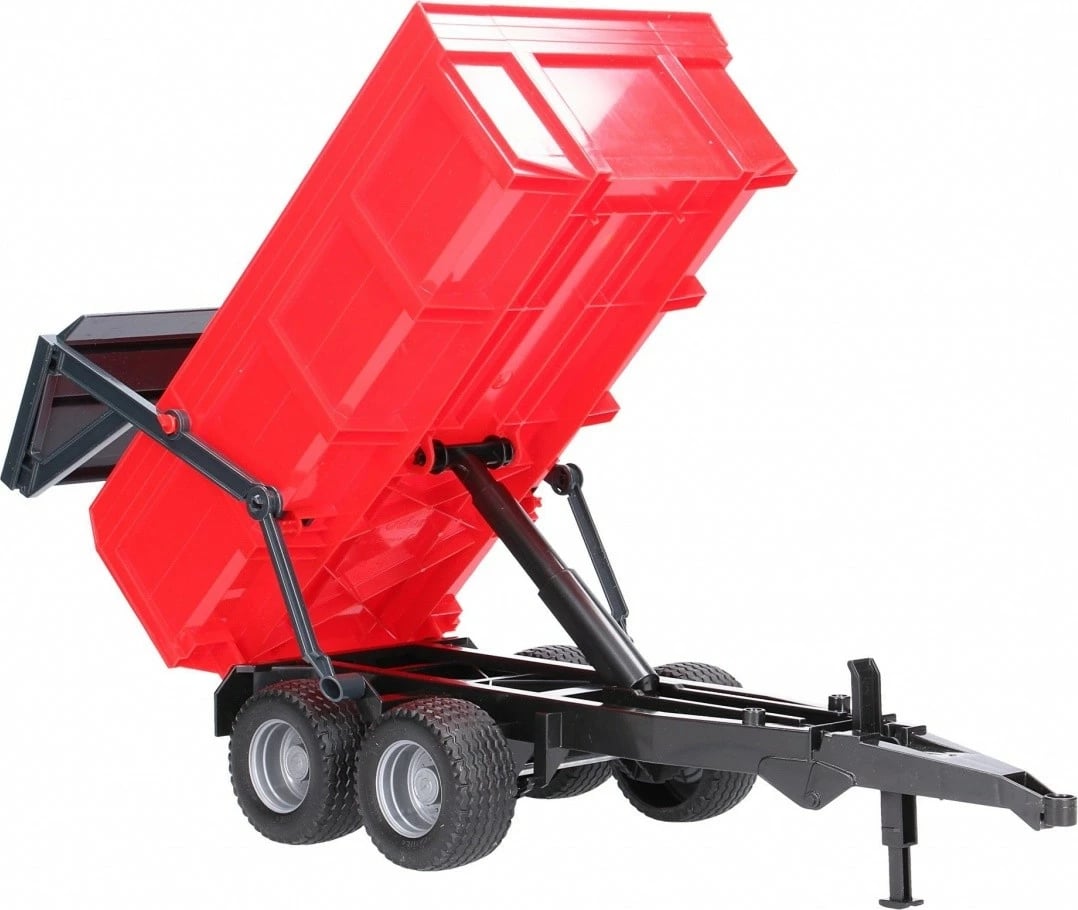 Rimorkio lodër me kiper dy-akshe, BRUDER BR-02211, shkallë 1:16, plastikë, e kuqe/zezë