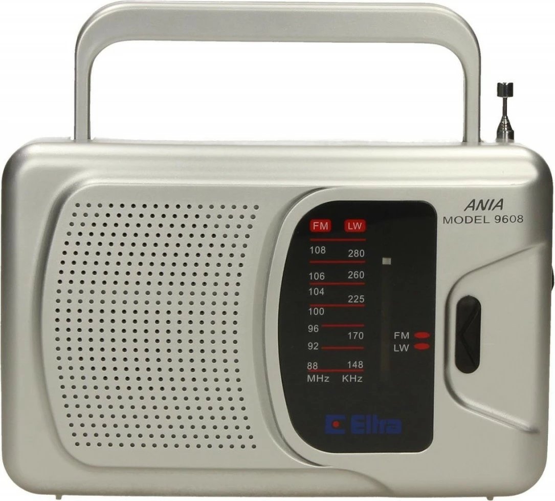 Radio portabile Eltra ANIA Silver, mono, FM/LW, argjendtë