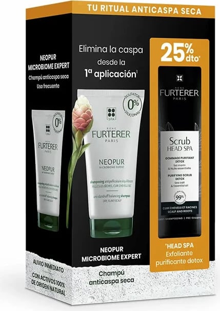 Set kundër zbokthit të thatë Rene Furterer Neopur, uniseks, 2 copë, 150ml