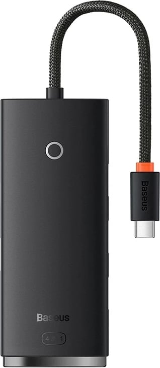 Kasë USB-C Baseus OS-Lite WKQX080101, 4 porta USB 3.0, 25cm, e zezë