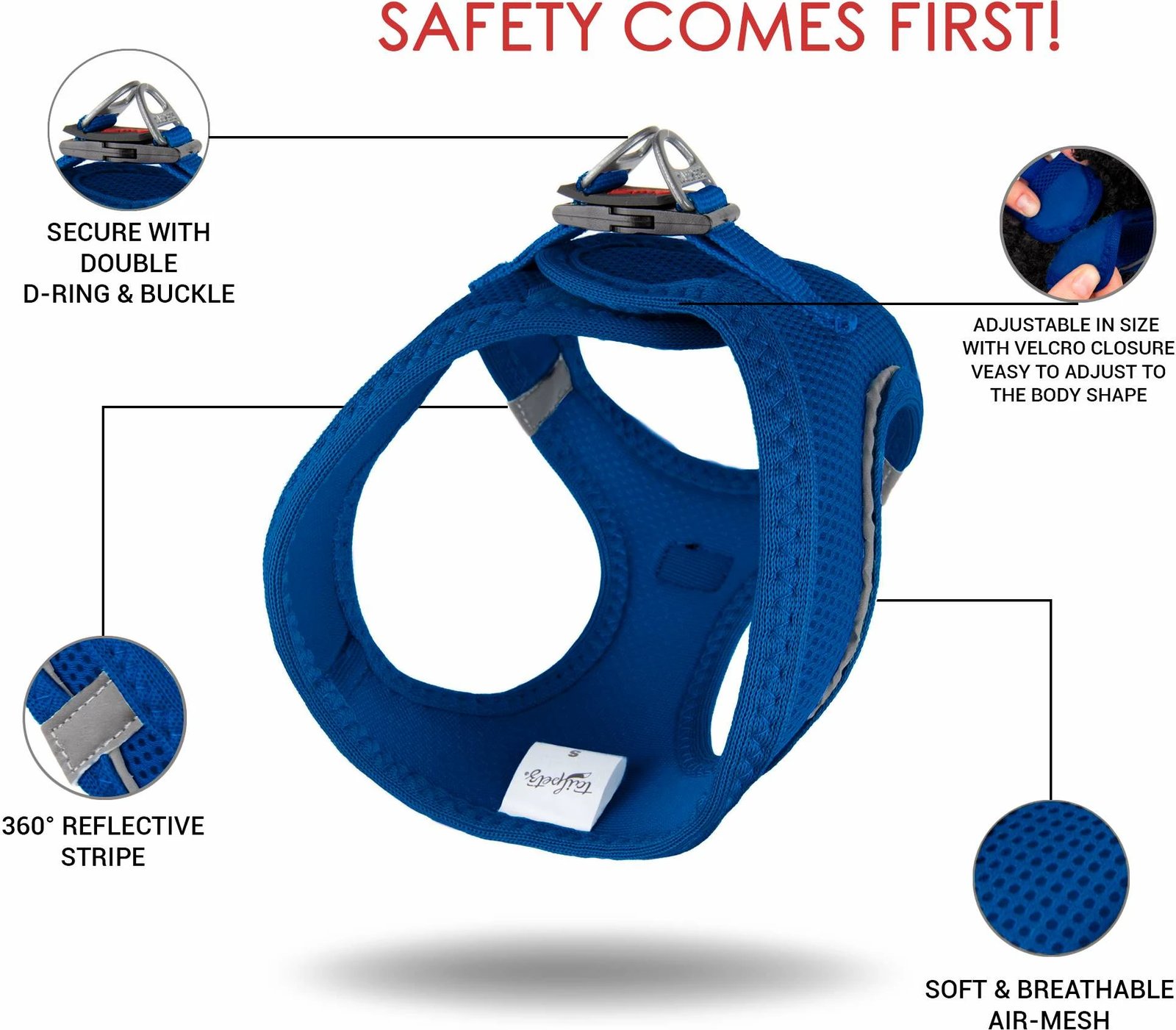 Parzmore për qen, Air-Mesh, ngjyrë sax blue