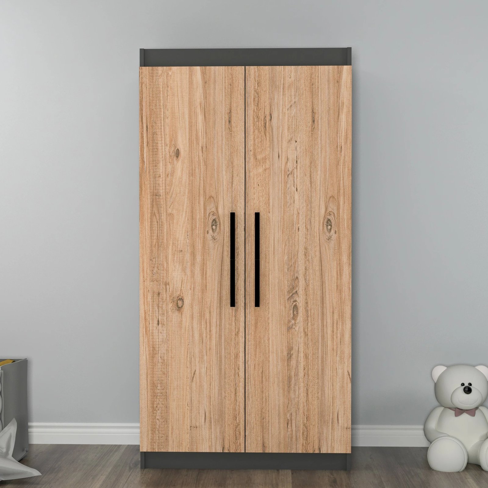 Dollap Hanah Home, Akser, ngjyrë pishë Atlantike dhe antracit