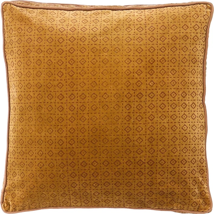 Jastëk dekorativ Sundial A, kadife pambuku, karamel, 50x50cm