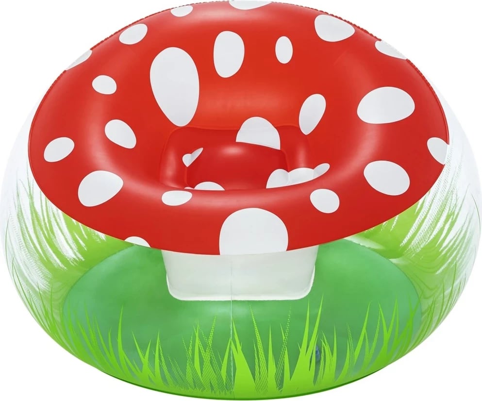 Karrige fryrëse për fëmijë Bestway Mighty Mushroom, PVC, e bardhë/transparente