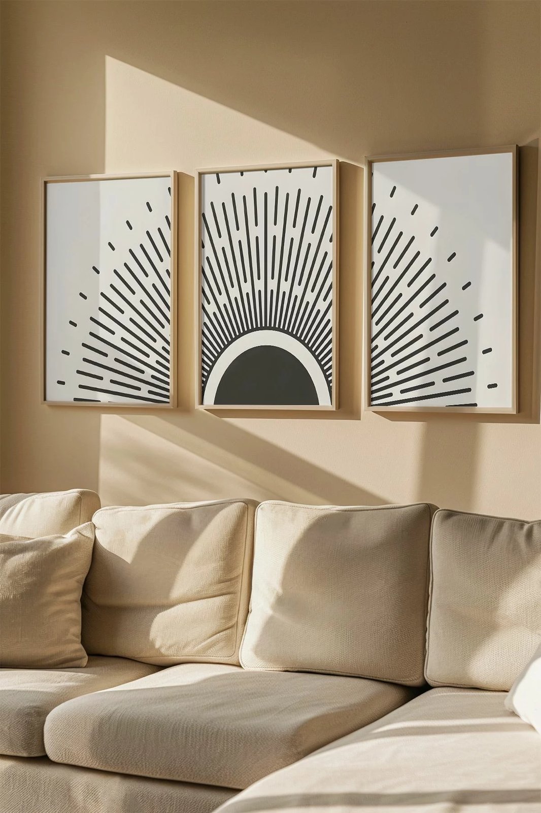 Set pikturash dekorative me kornizë (3 copë), Wallity, Artvmodel39-Ahsap