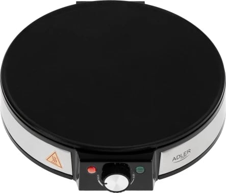 Makinë për krepë, Adler AD 3058, pjatë 30 cm, kontroll temperature, veshje jo-ngjitëse, 1200-1600W, inoks, me aksesorë