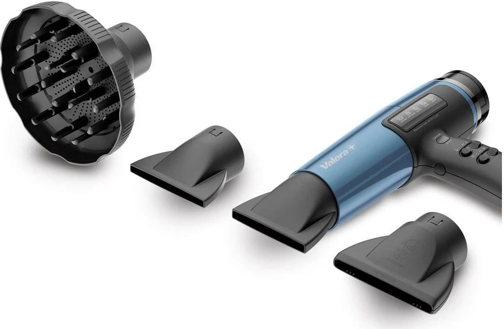 Tharëse flokësh Valera GeniusCare AI Pulse, 2400W, jonizim, ekran LCD, kaltër