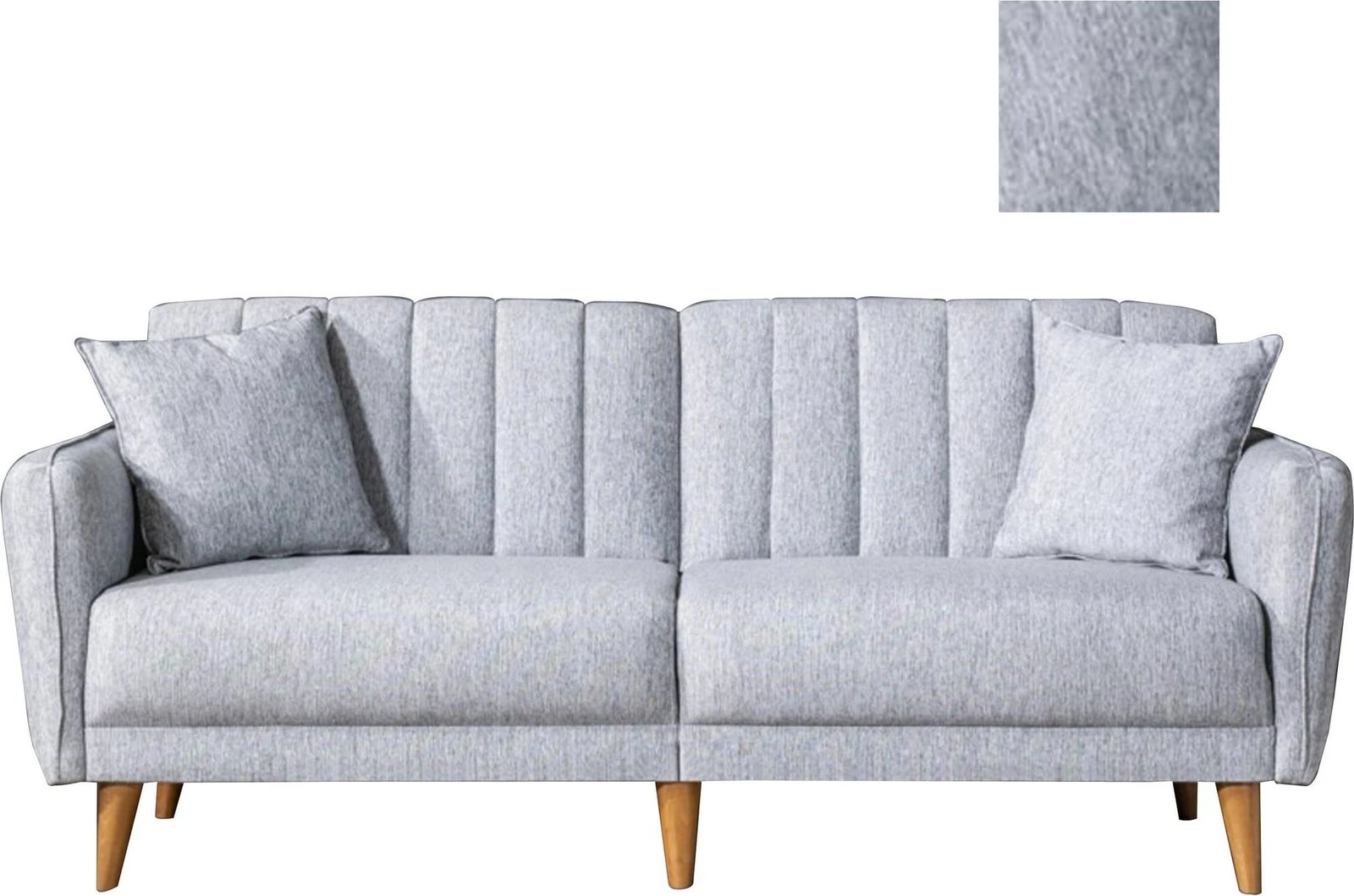Divan-krevat treshe, ngjyrë gri, Atelier del Sofa