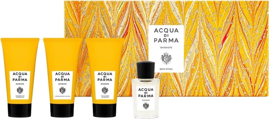 Set për meshkuj Acqua di Parma Barbiere Daily Ritual Colonia, 20ml + 3x40ml