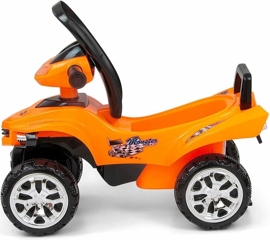 ATV lodër për hipje me zë, Milly Mally Monster, timon interaktiv, depo nën sedilje, ngarkesë 25 kg, 12m+, portokalli