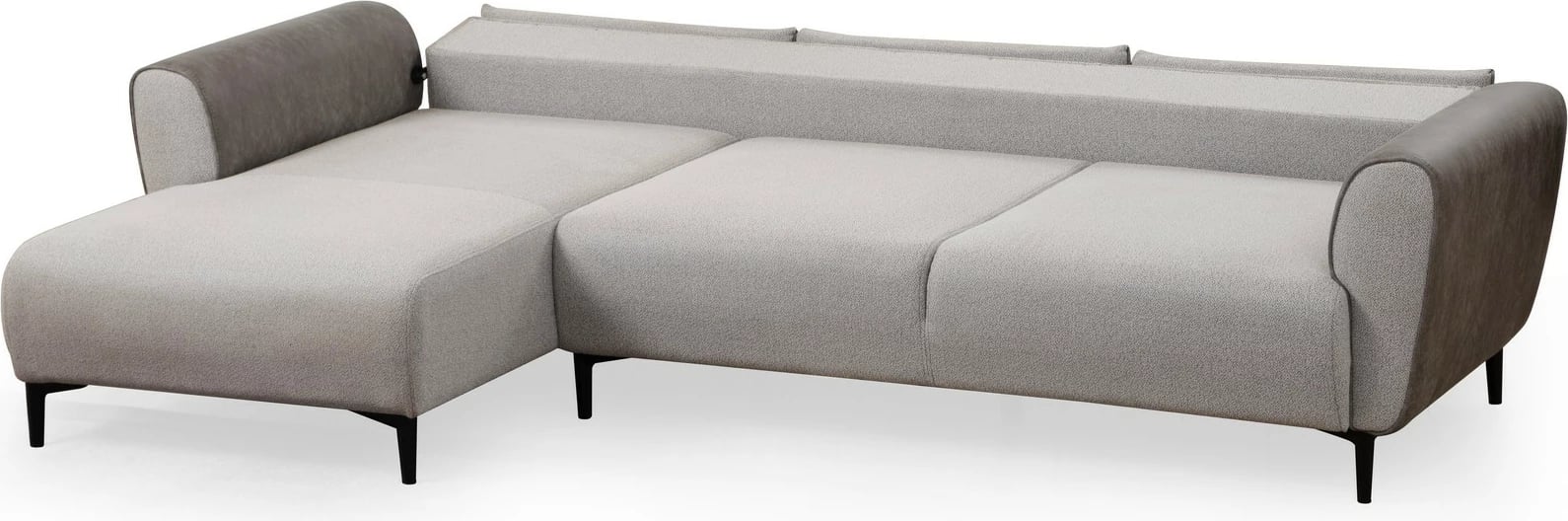 Kënd-sofë krevate Atelier del Sofa, aren majtas, ngjyrë gri