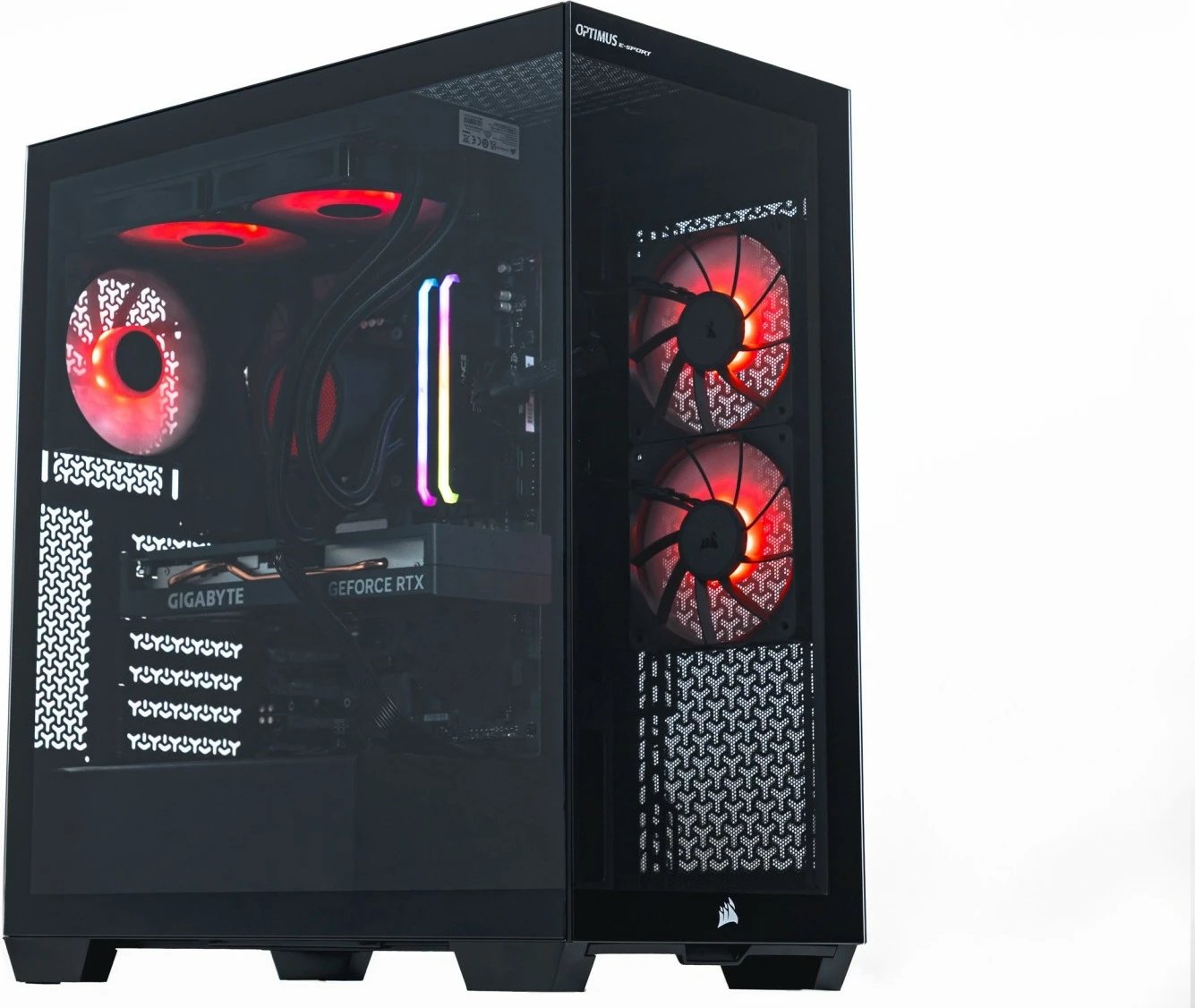 Kasë gaming OPTIMUS E-Sport GA520T-CR7, AMD Ryzen 7 5800X, 16 GB RAM, 1 TB SSD, GeForce RTX 4060, E zezë