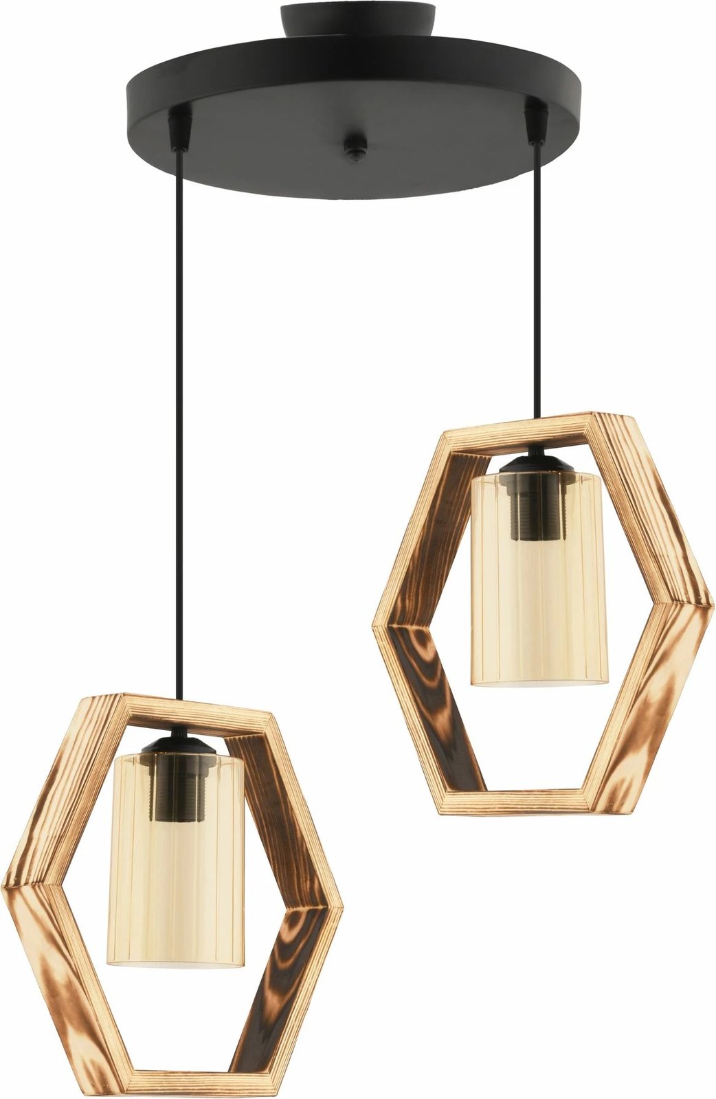 Llambë tavani Opviq, Hexagon Double B, xham