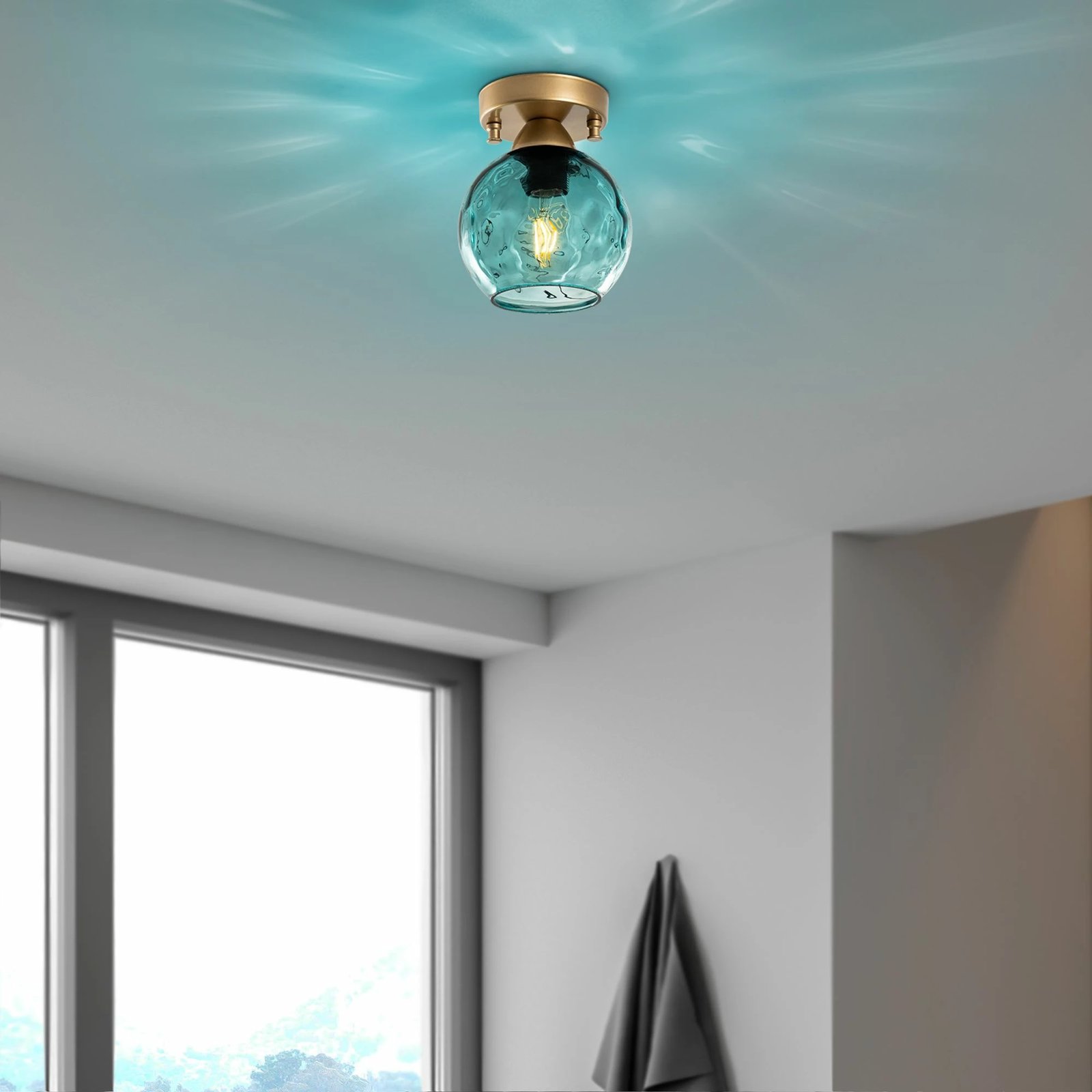 Llambë tavani Opviq Benek, blu e zezë, 15x15x18cm