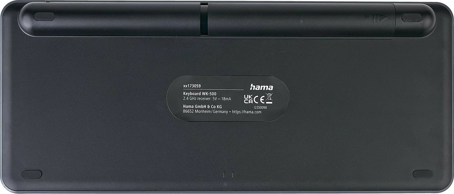 Tastierë Hama WK-500, multi-device, wireless, e zezë-gri